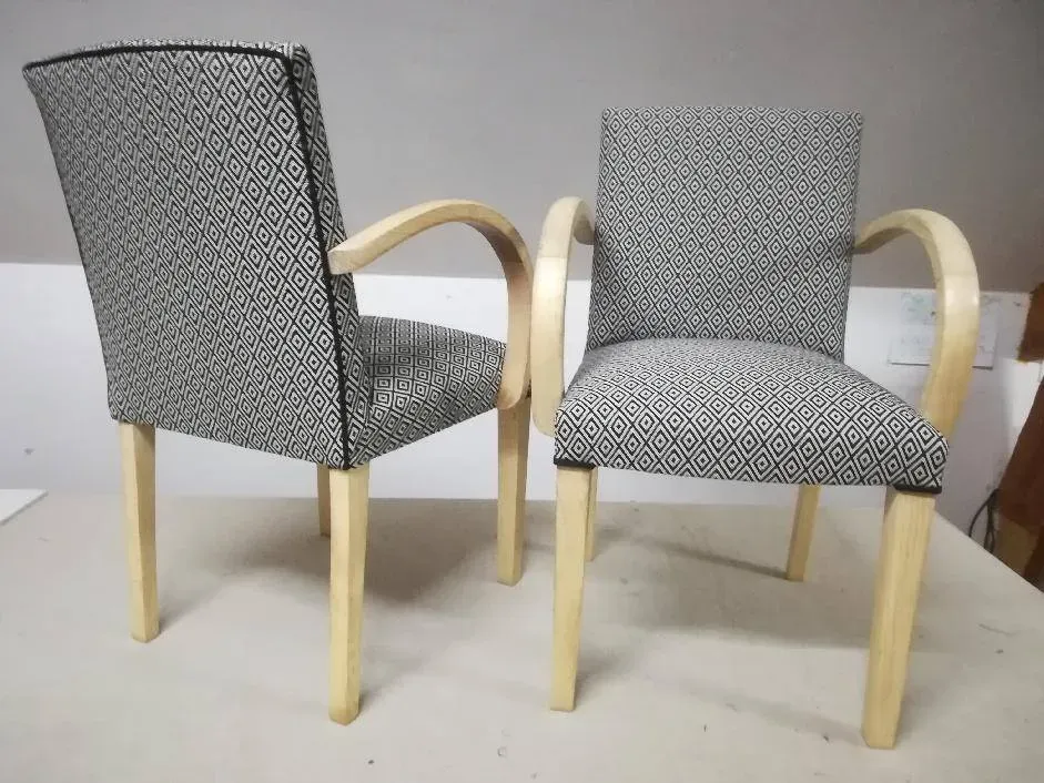 double fauteuil noir et blanc