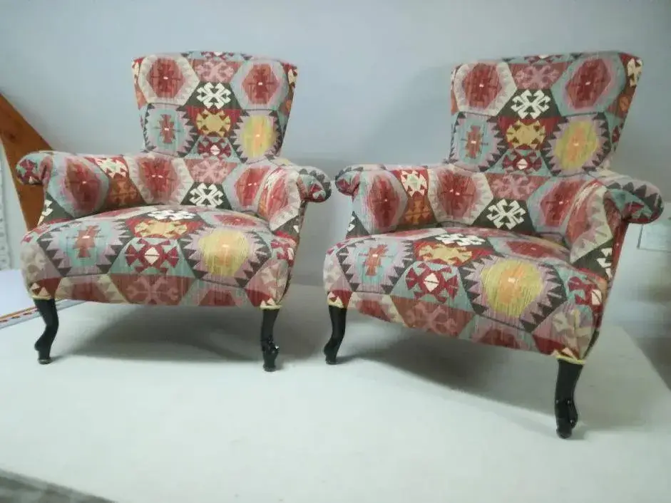 deux fauteuil rose